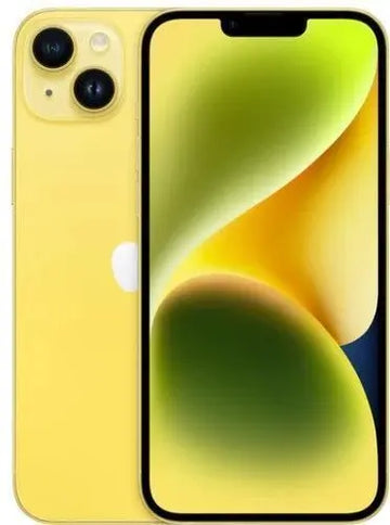 Pre-owned Apple iPhone 14 Plus in yellow, available for sale.